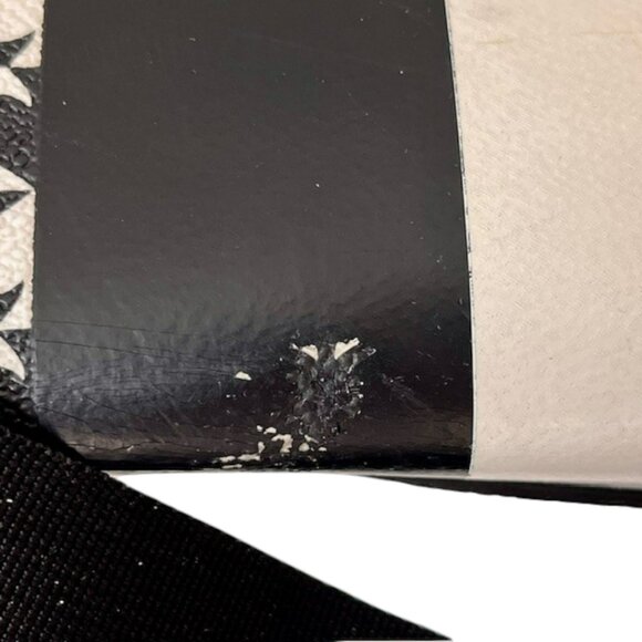 Kate Spade Adaira Baby Shoulder/Crossbody Bag Pebbled Vinyl Spade Print Blk/Wht - Picture 14 of 15